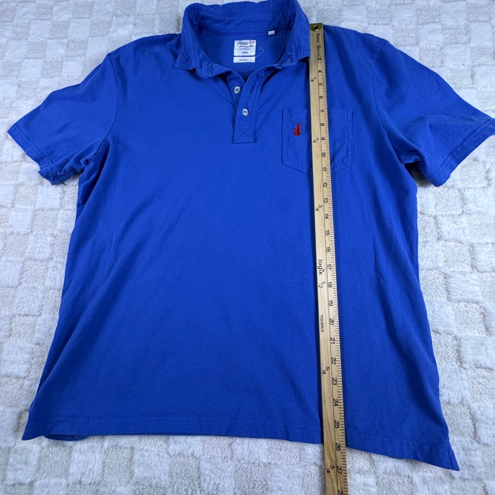 Johnnie-O Anniversary Edition Original Polo Shirt Mens Large Blue Cotton Pocket - Picture 4 of 9